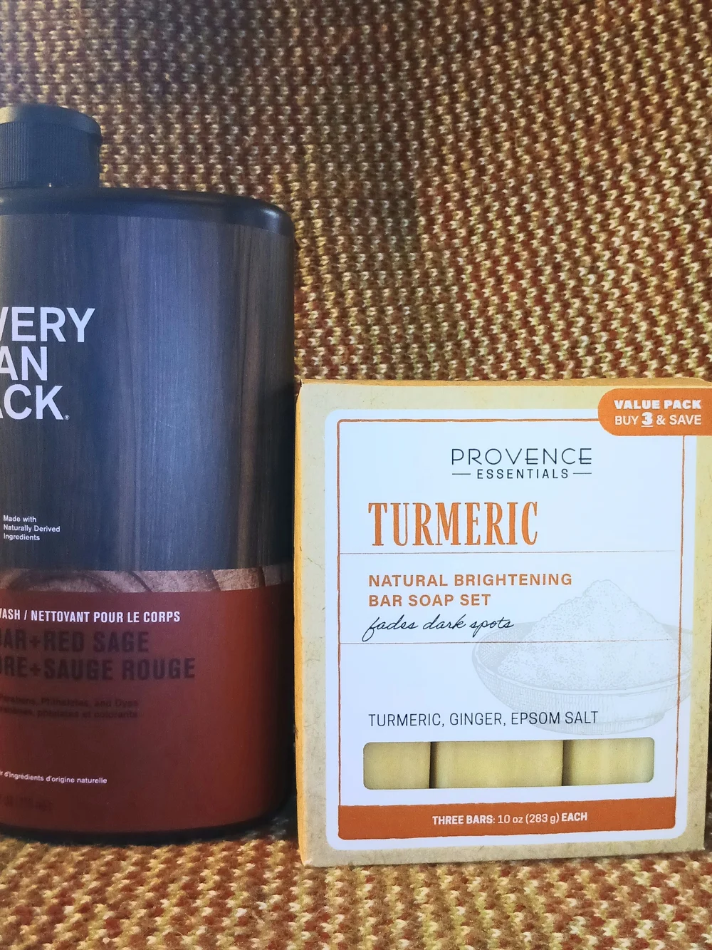 Turmeric Natural Brightening Bar Every Man Jack Cedar+ Red Sage Soap Set -